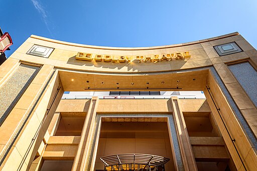 exterior of the dolby theatre hollywood under a blue sky